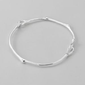 925 Sterling Silver Irregular Vintage Band Bangle